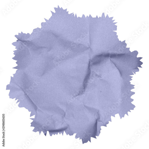 Purple Torn Crumpled Paper Texture Transparent PNG Isolated Wrinkled Kraft Paper Element