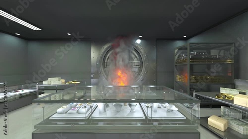 金庫室　3DCGレンダリング