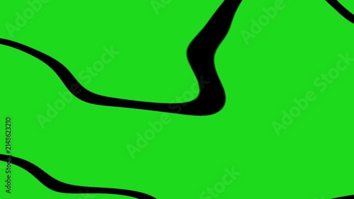 Looping motion of black lines on green screen backgrounds 