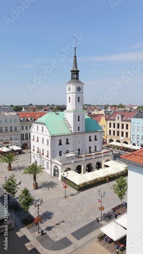 Market Square in Gliwice, Silesia - beautiful panorama - vertical version