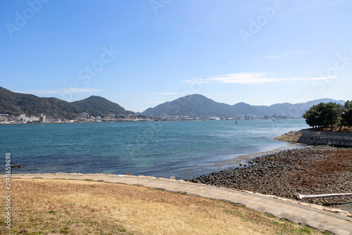 巌流島から門司を望む風景（山口県下関市）