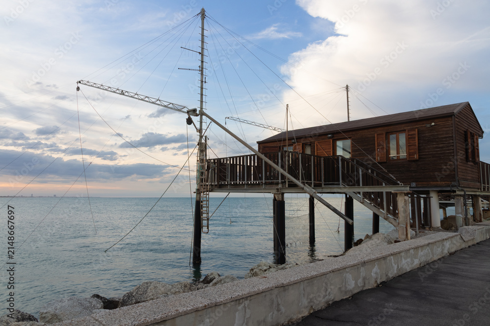Naklejka premium Fishing Village, Cesenatico, Italy