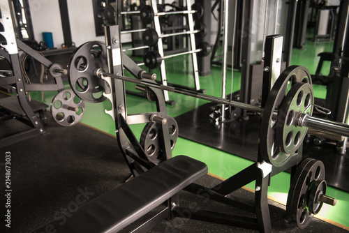 Modern Gym Interior With Equipment
