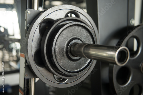 Close-up of A Weight Equipment In Gym