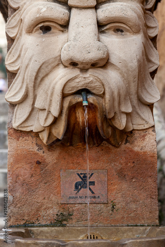 Wasserspeierbrunnen auf den Stufen des Königspalastes von La Almudaina, Palma de Mallorca
