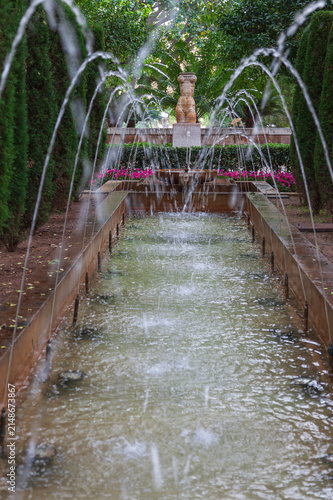 Brunnen in den S'Hort del Rei Gärten in Palma de Mallorca