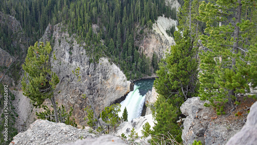 Waterfall on Yellowstone River, Yellowstone National Park, Wyoming