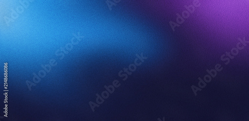 Blue purple abstract background, grain texture effect dark vibrant color gradient spotlight on black backdrop
