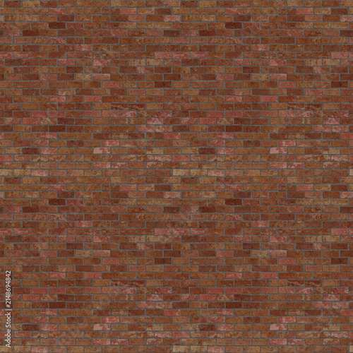 Frogged brick wall surface texture seamless, tile pattern for graphic element art architectural