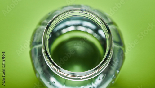 Close Up Bottle Cap and Green Background.