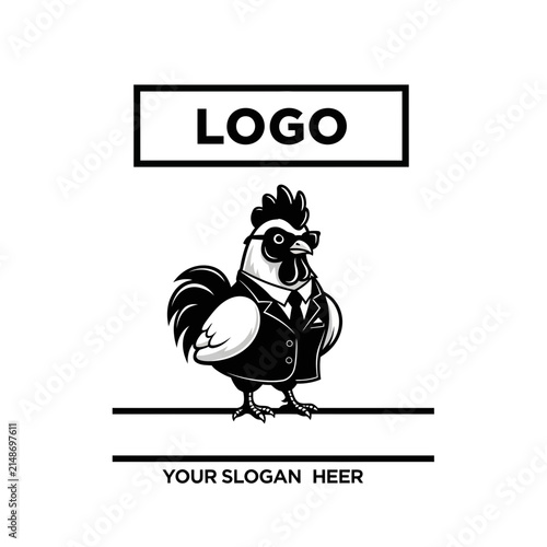 Rooster Business Logo Mascot Isolated