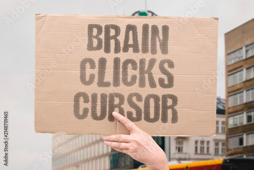 Fotografie "Brain Clicks Cursor" Brain-computer interfaces move from labs to assistive use