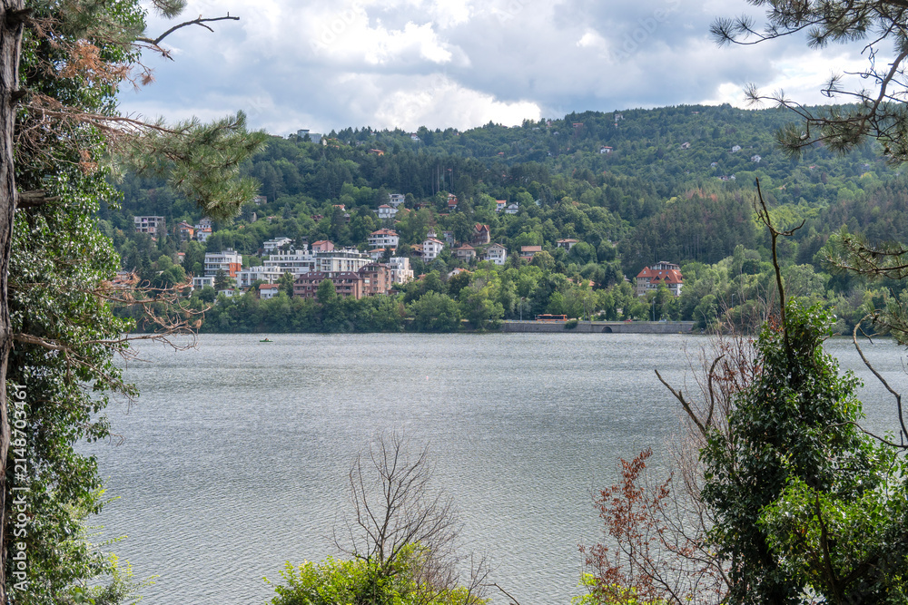 Fototapeta premium Summer Landscape around Pancharevo lake, Bulgaria