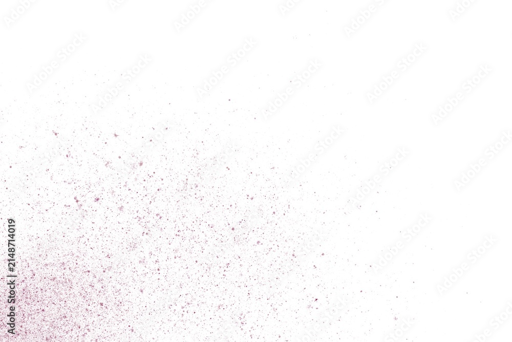 Naklejka premium Soft Pink Particle Dust Overlay On White Background