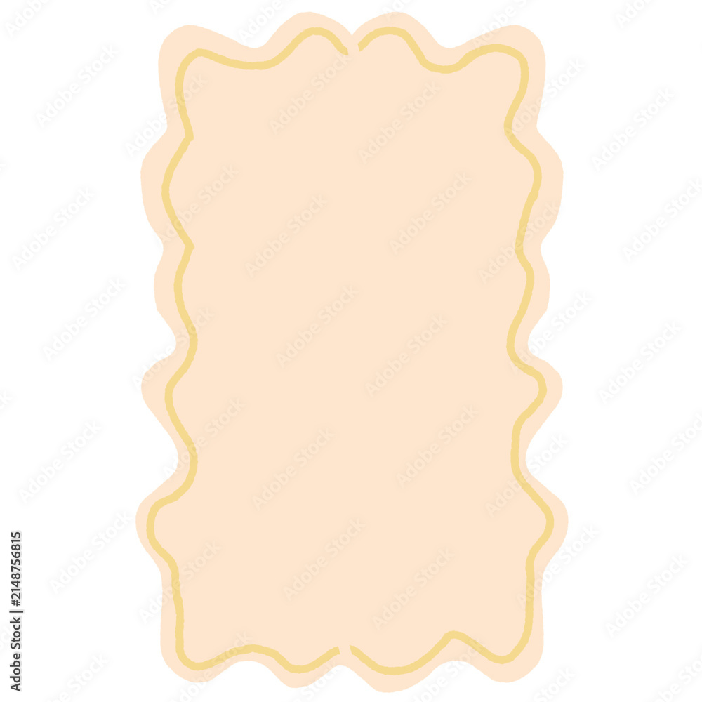 Fototapeta premium Elegant Hand Drawn Curved Decorative Border