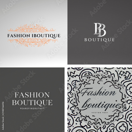 Fashion Boutique Logo Design on white background