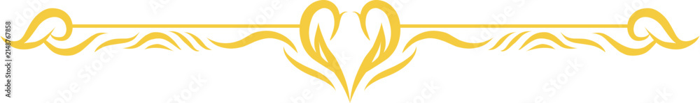 Obraz premium luxury heart ornament floral graphic element for elegant greeting cards and page layout
