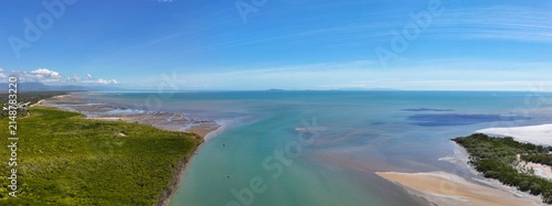 Obraz na plátne Spectacular aerial Panorama of Bohle River Townsville Queensland Australia