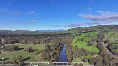 Bild auf Leinwand Spectacular aerial photo of Molesworth Victoria Australia