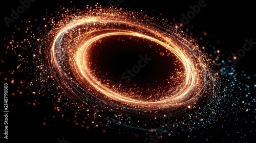 Abstract glowing swirls against dark background for design projects