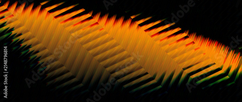 Abstract Orange and Black Geometric Glitch Wave Pattern
