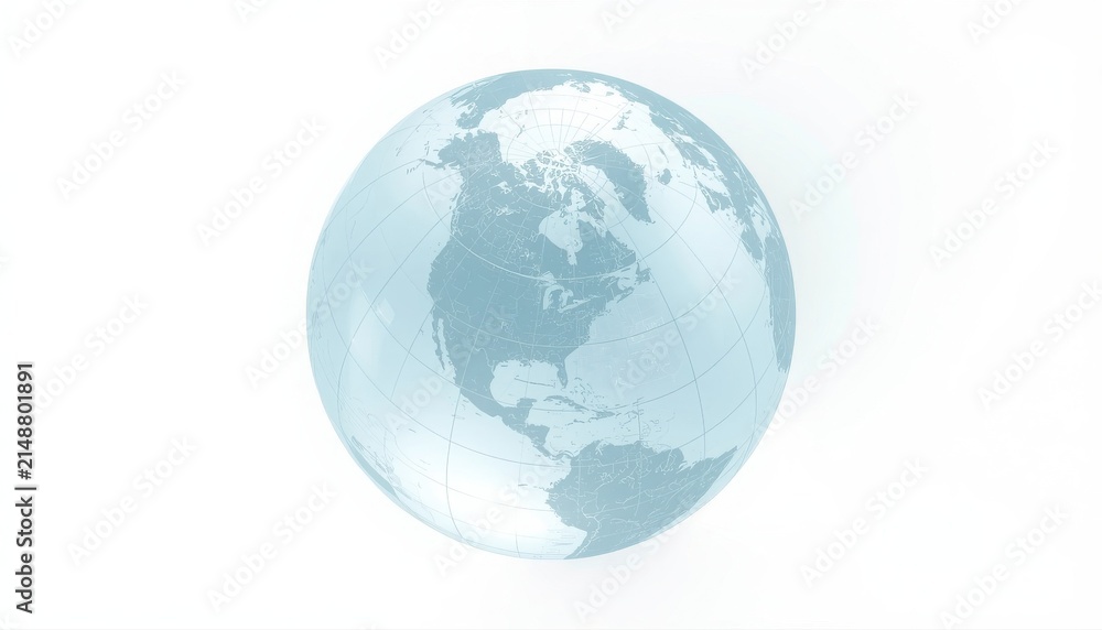 Fototapeta premium Stylized globe map icon representing global business and earth environment with international business environment geography continent worldmap isolated background communication technology