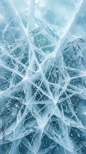 Abstract Ice Cracks Textured Background Pattern.