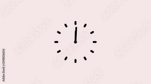 Wall Clock icon, 24 hours timer clock animation .