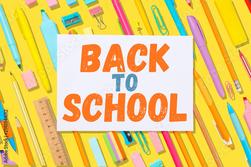 Foto Back to school, Signs of back to school emerge with colorful stationery and supp