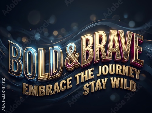 Inspirational Quote with Decorative Typography Design.