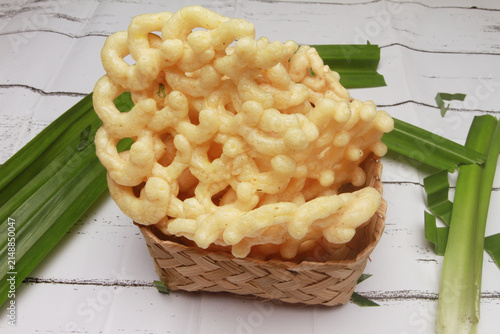 closeup crackers on white table