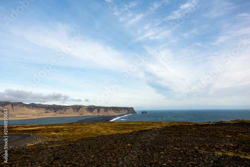 Iceland Dyrholaey Arch and Lighthouse and Black Sand Beach