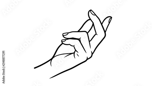 Hand snapping fingers, gesture of quickness, decision, or magic, isolated on white background