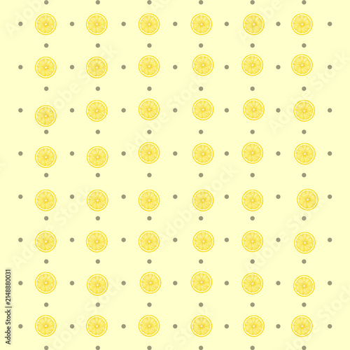 seamless pattern with yellow fruits
