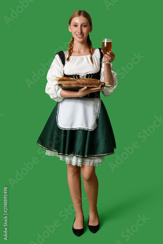 Happy Octoberfest waitress ...