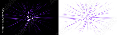 Foto Dark purple speed lines background for manga comic action, radial zoom effect, g