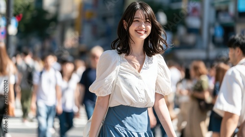 young Japanese woman in Tokyo