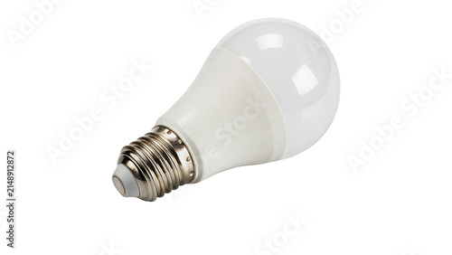 Фотография Classic glowing incandescent tungsten glass light bulb creative idea symbol isol