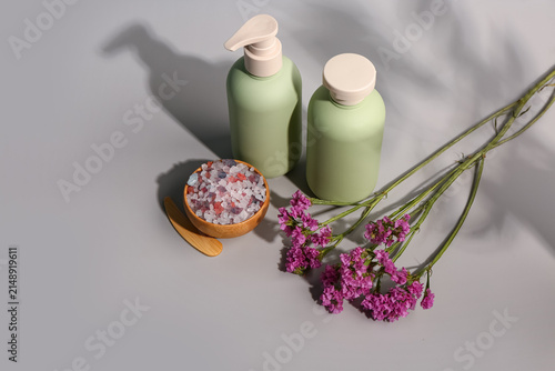 Bottles of cosmetic product...