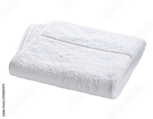 White Folded Towel - Cleanliness and Comfort