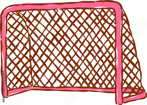 Photography Hockey Goal Hand Drawn Illustration