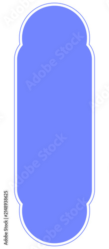 Purple Blue Vertical Pill Shape Rounded Frame