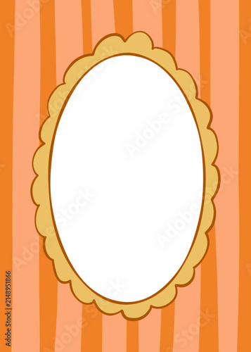 Hand Drawn Whimsical Fall Frame, Wavy Autumn Borders for Thanksgiving and Halloween Invitation Card