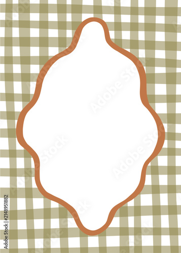 Hand Drawn Whimsical Fall Frame, Wavy Autumn Borders for Thanksgiving and Halloween Invitation Card