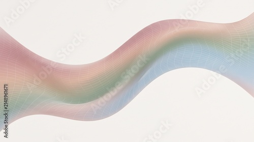 Elegant Pastel Gradient Mesh Wave Abstract Flowing Lines for Modern Minimalist Graphic Design