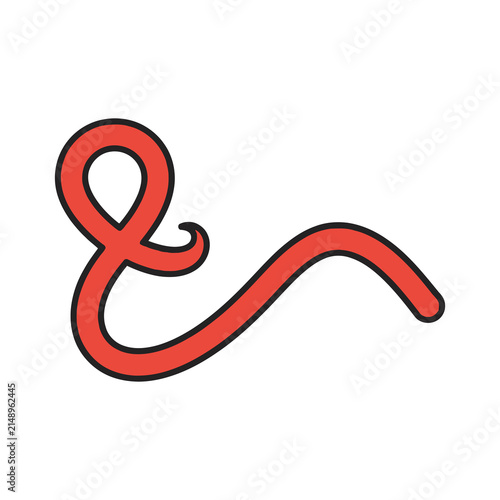 Filamentous Virus Ebola Microbe Vector Illustration