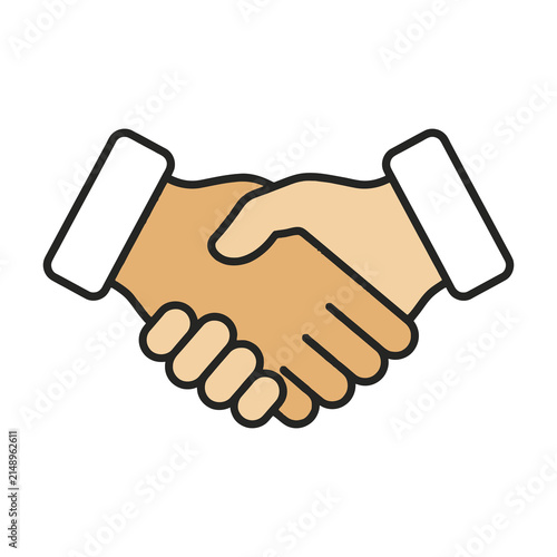 Business Handshake Icon Representing Agreement and Successful Partnership