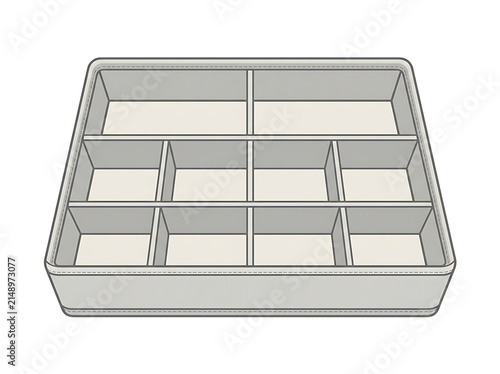 Fabric organizer drawer insert icon design