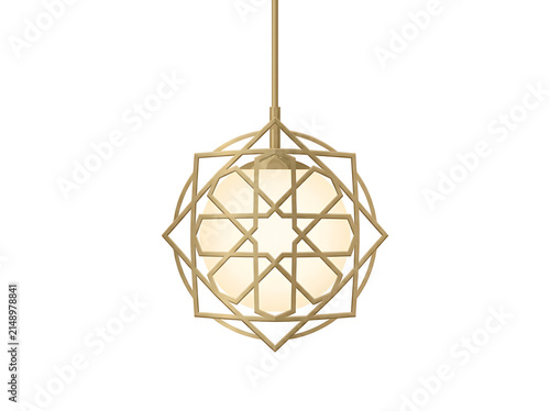 Geometric pendant light icon design