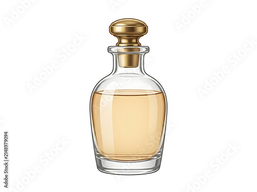 Empty apothecary bottle with brass stopper